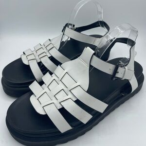 Lane Bryant Dream Cloud Gladiator Sandals Size 11.5 Wide White 90’s Chunky Y2K